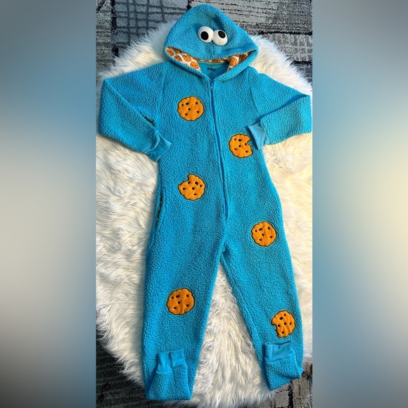 Sesame Street Other Sesame Street Cookie Monster Hooded Union Suit